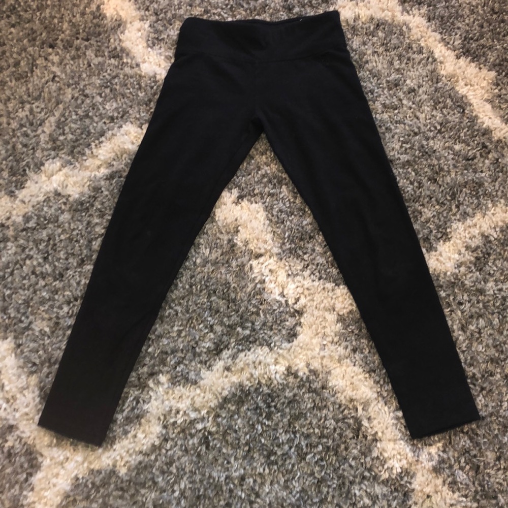 Justice size 10 black cotton leggings.